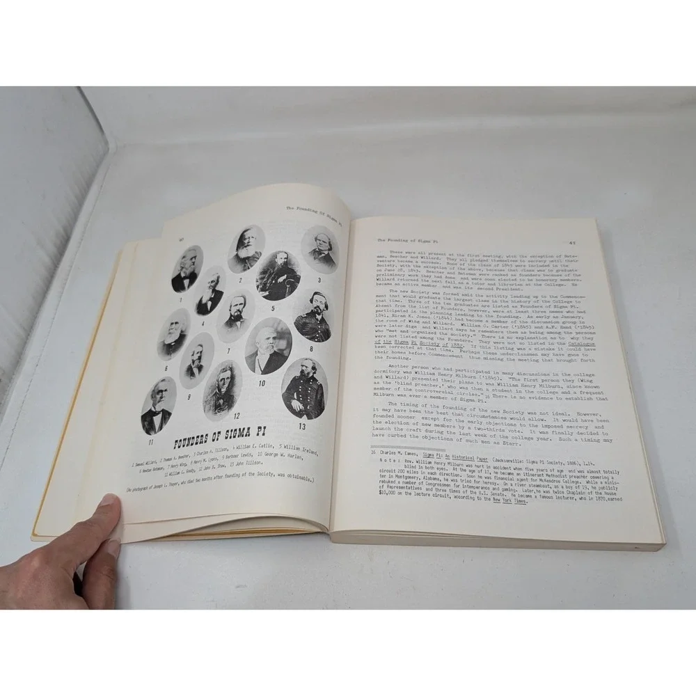 Sigma Pi Society of Illinois College Jacksonville Illinois History Book VTG 1971